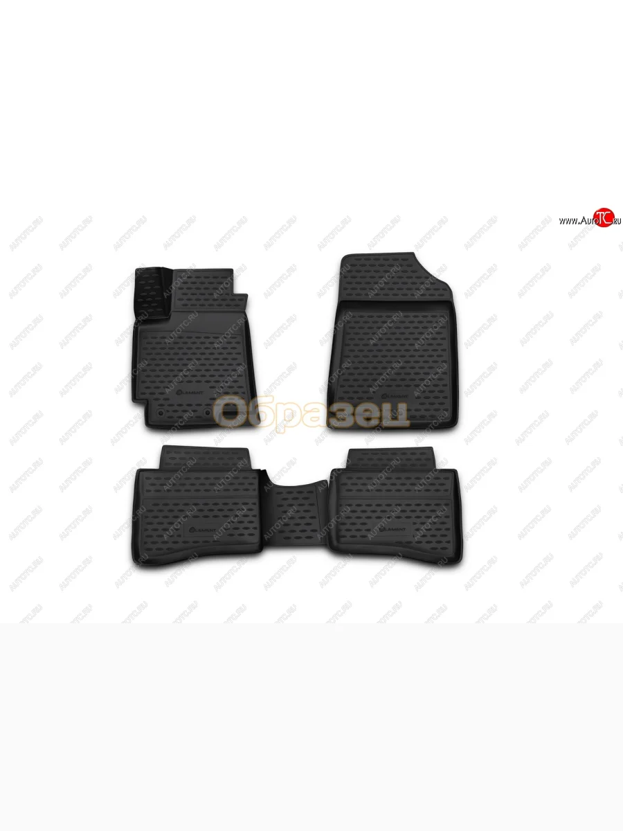 Комплект ковриков в салон Element (4 шт, полиуретан) Toyota Fortuner AN160 дорестайлинг (2015-2020)  в Перми Пермском крае