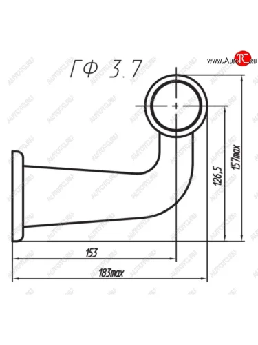 Фонарь габаритный и контурный Евросвет ГФ 3.7 LED3-1 Солнышко Dong Feng KC Series DFH3310AJ60 самосвал 8х4 (2023-2025)