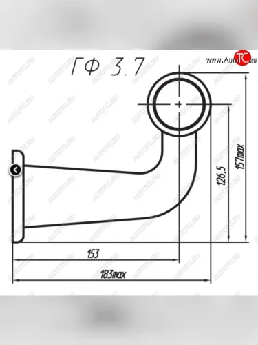 Фонарь габаритный и контурный Евросвет ГФ 3.7 LED3-3 Бегущий огонь Dong Feng KC Series DFH3310AJ60 самосвал 8х4 (2023-2025)