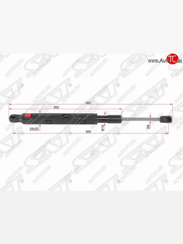 Левый упор капота SAT Mercedes-Benz S class W222 седан гибрид дорестайлинг (2013-2017)