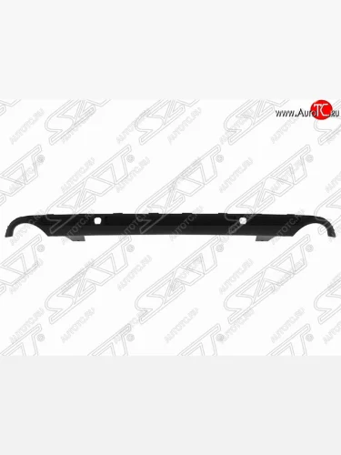 Накладка заднего бампера SAT (под две трубы) Ford Mondeo (2010-2014) Mk4,BD рестайлинг, седан