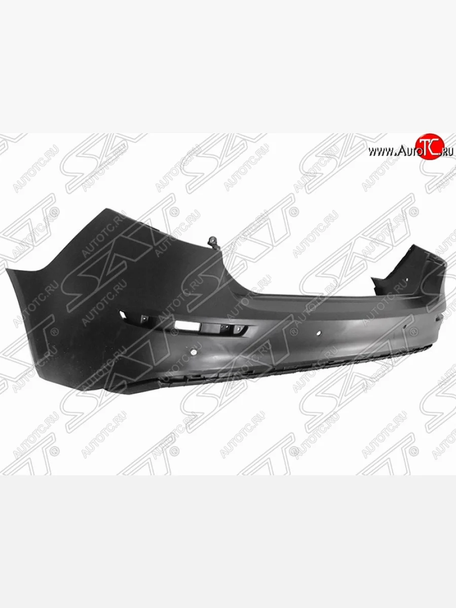 Бампер задний SAT (под молдинг) KIA Rio 3 QB рестайлинг седан (2015-2017) (Неокрашенный)  с доставкой в г. Керчь