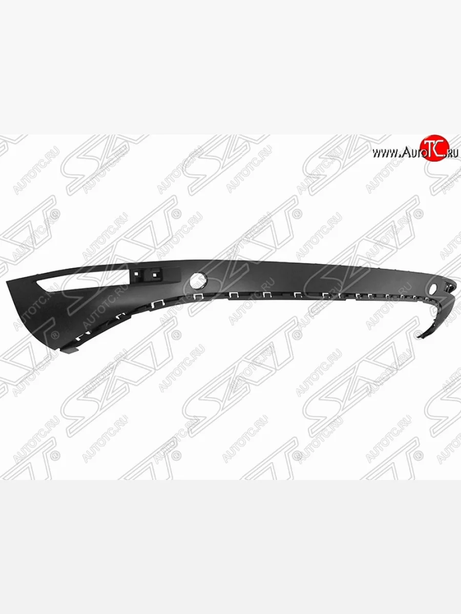 Бампер задний SAT (средняя часть) Volkswagen Touareg 2 NF дорестайлинг (2010-2014) (Неокрашенный)  в Перми Пермском крае