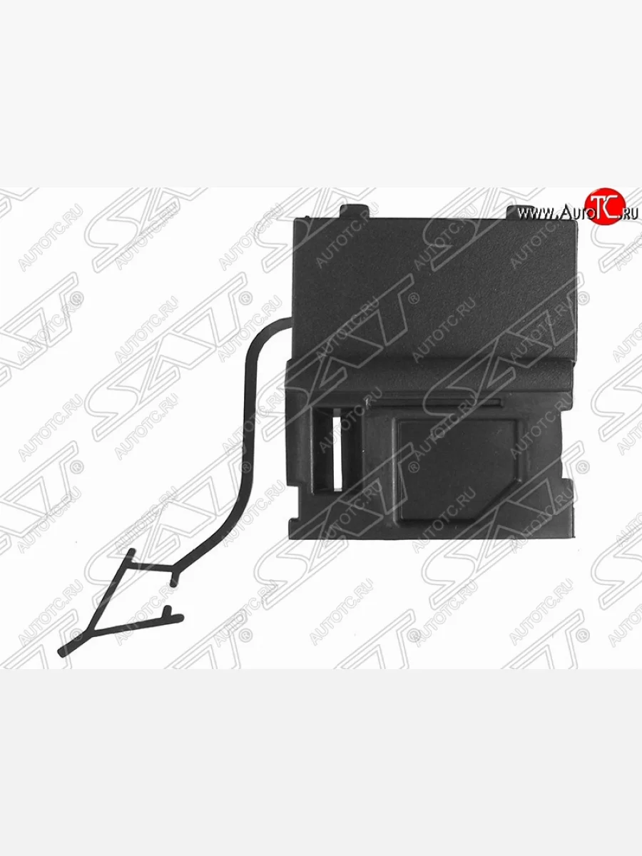Левая заглушка буксировочной проушины в передний бампер SAT  Volkswagen Touareg (2014-2018) 2 NF (Неокрашенная)  в Самаре Самарской области
