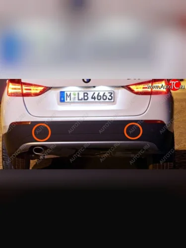 Левая заглушка в задний бампер SAT (под крюк) BMW X1  E84 (2009-2015)