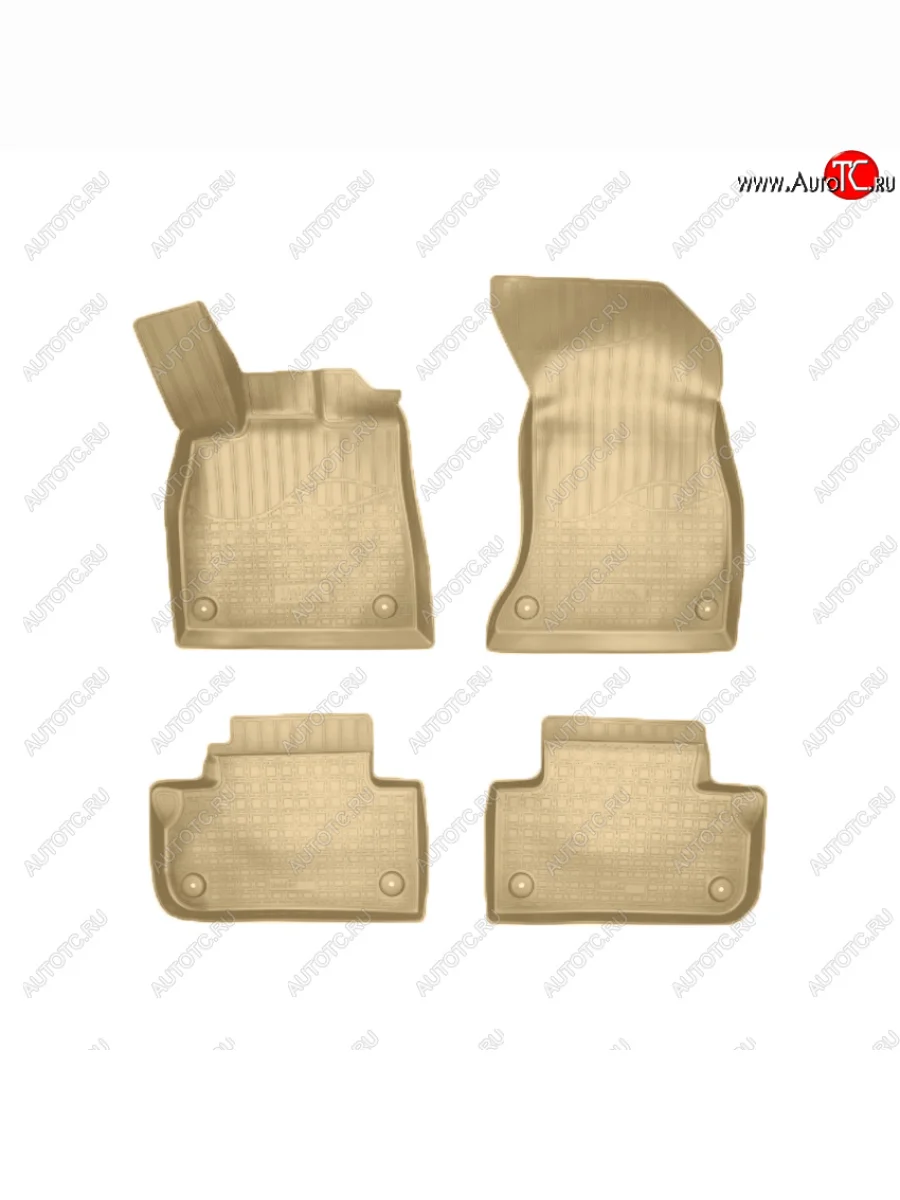 Коврики салонные Noplast Audi Q5 FY дорестайлинг (2017-2020) (Бежевый)  с доставкой в г. Пермь