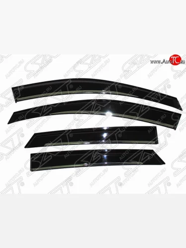 Дефлектора окон SAT (с хром полосками, комплект) Hyundai IX35  LM - Tucson  LM