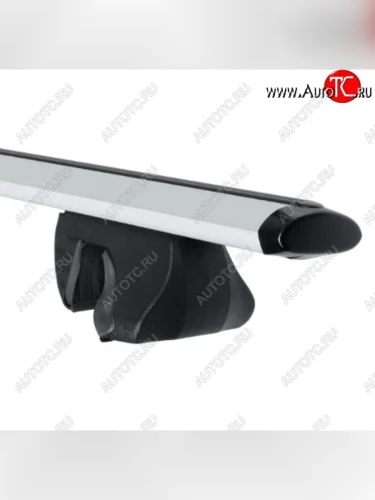 Комплект поперечин на штатные рейлинги ALFA TOUR (в сборе с универсальным крепежом) (Аэродинамический профиль DELTA AERO, алюминий, серебристый, 1.2 м) 