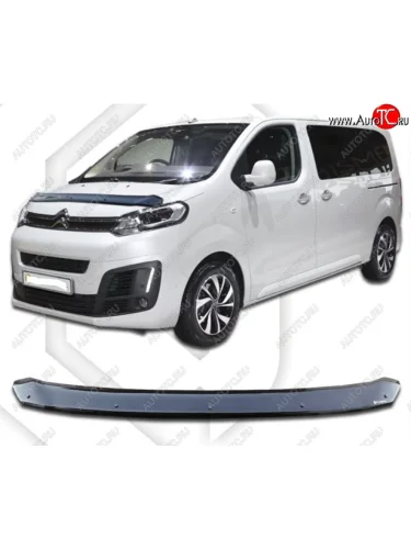 Дефлектор капота CA-Plastic (Classic черный) CITROEN SpaceTourer (2016-2022)