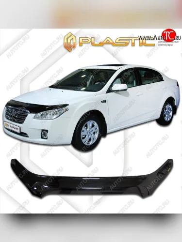 Дефлектор капота CA-Plastik exclusive (Classic черный) FAW Besturn B50 рестайлинг (2012-2017)