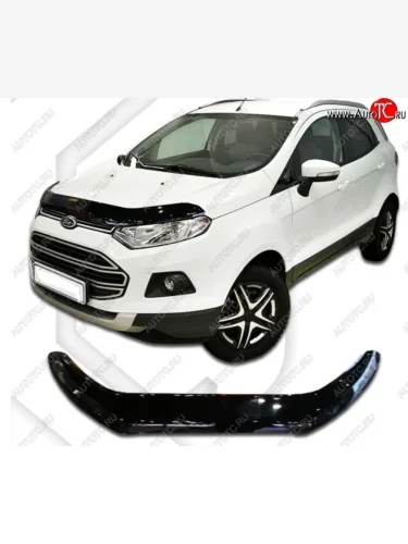 Дефлектор капота CA-Plastic (Classic черный) Ford EcoSport B515 рестайлинг (2017-2019)