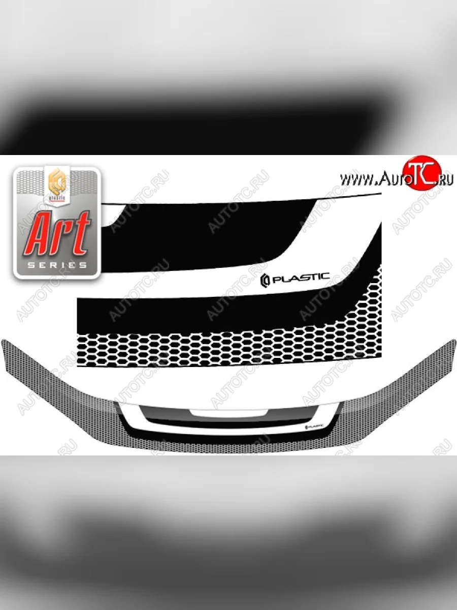 Дефлектор капота CA-Plastiс Лада ВАЗ Гранта 2190 седан  дорестайлинг (2011-2017) (Серия Art графит)  в Воронеже Воронежской области