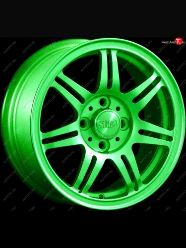 Кованый диск Slik Classik 6x14 (RAL 6038 ярко зеленый) (Цвет: RAL 6038 ярко зеленый) 