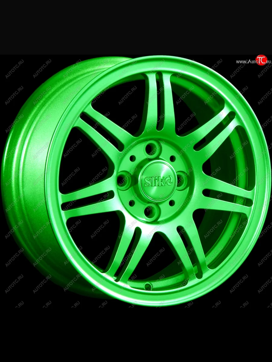 Кованый диск Slik Classik 6x14 (RAL 6038 ярко зеленый)   (Цвет: RAL 6038 ярко зеленый)  в Самаре Самарской области