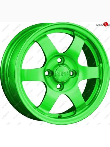 Кованый диск Slik Classik 6x14 (RAL 6038 ярко зеленый) (Цвет: RAL 6038 ярко зеленый) 