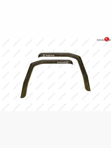 Дефлектора окон CA-Plastic (Дымчатый с логотипом) Volvo FH  13 (2013-2025)