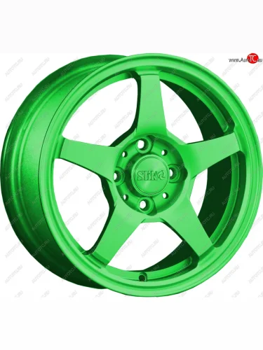Кованый диск Slik Classik 6x14 (RAL 6038 ярко зеленый) Ford Taurus 1 универсал (1985-1991) 5x108.0xDIA63.4xET42.0