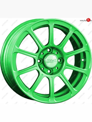 Кованый диск Slik Classik 6x14 (RAL 6038 ярко зеленый) (Цвет: RAL 6038 ярко зеленый) 