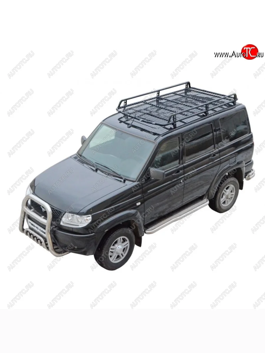 Багажник экспедиционный Техно Cфера Трофи (с сеткой без передней и задней поперечин) Уаз Патриот 3163 5 дв. дорестайлинг (2005-2013)  с доставкой в г. Керчь