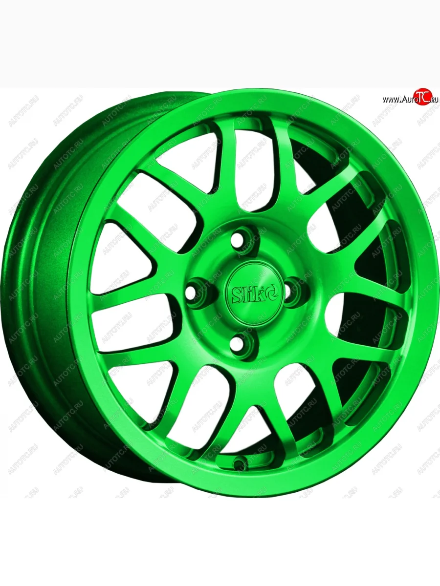 Кованый диск Slik Classik 6x14 (RAL 6038 ярко-зеленый)   (Цвет: RAL 6038 ярко-зеленый)  в Самаре Самарской области