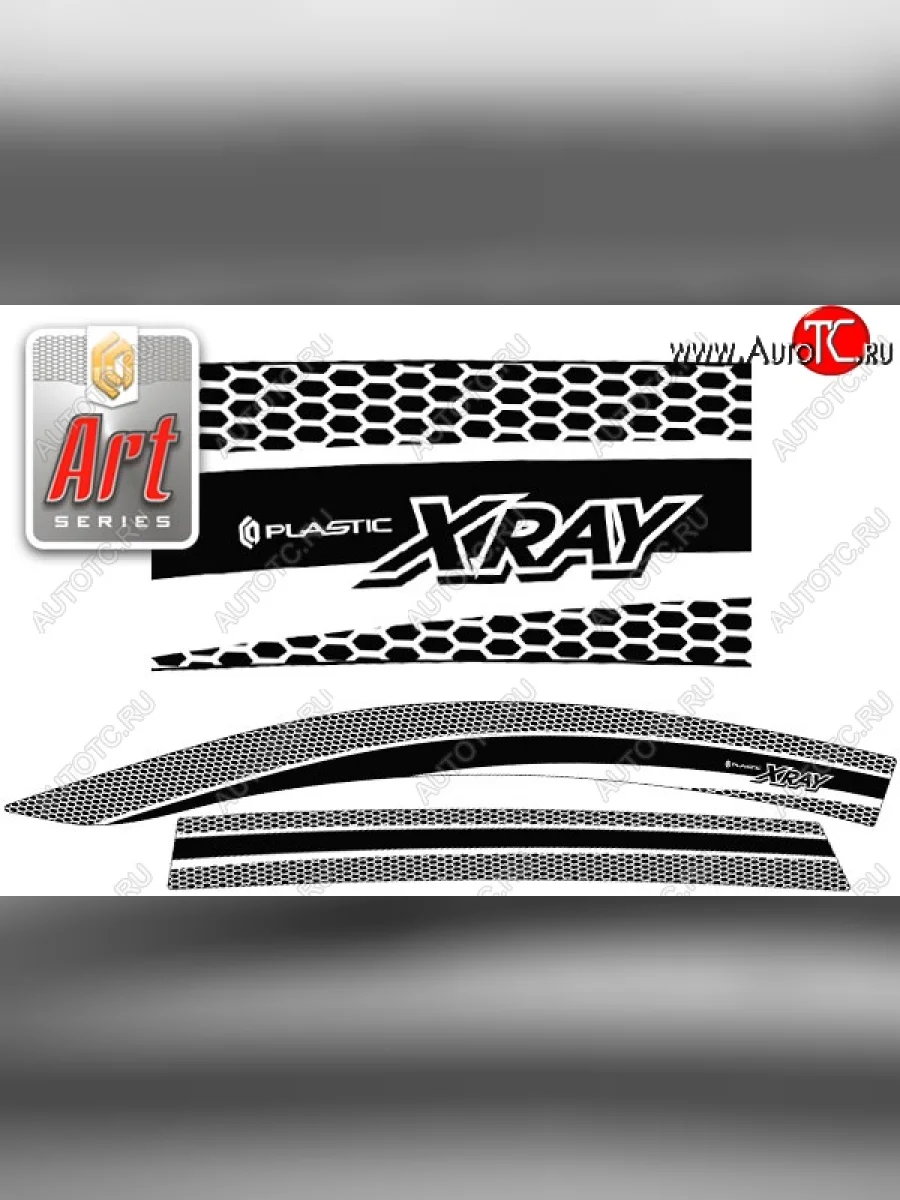 Дефлектора окон CA-Plastic Лада ВАЗ XRAY (2016-2022) (Серия Art графит, Без хром.молдинга)  в Перми Пермском крае