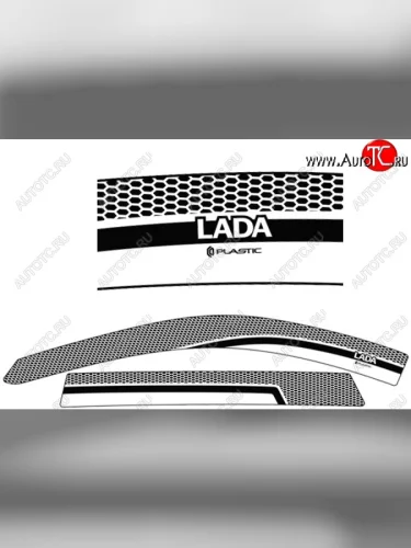 Дефлектора окон CA-Plastic (Серия Art серебро) Лада ВАЗ Калина ( 1119,  2192) - Калина Спорт ( 1119,  2192)