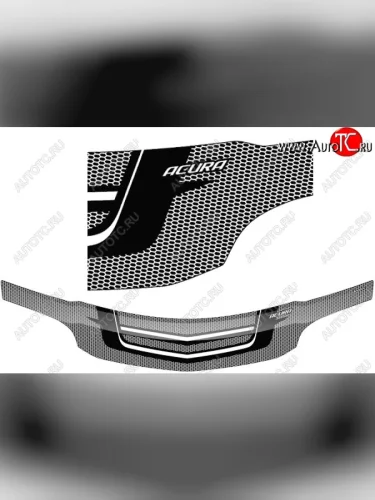 Дефлектор капота CA-Plastiс (Серия Art графит) Acura MDX YD1 дорестайлинг (2000-2003)