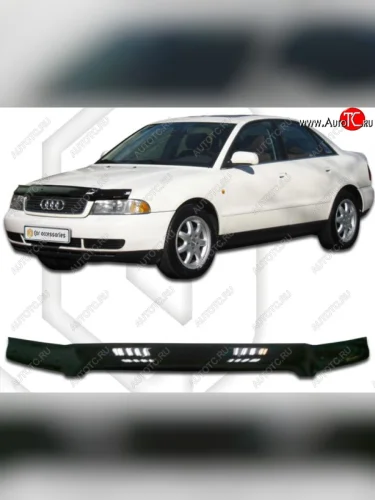Дефлектор капота CA-Plastiс (Classic черный) Audi A4 B5 8D5 универсал 1-ый рестайлинг (1996-1998)