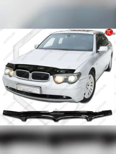 Дефлектор капота CA-Plastiс (Classic черный) BMW 7 серия E65,E66, E67, E68 дорестайлинг, седан (2001-2005)