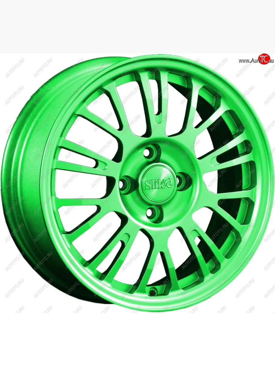 Кованый диск Slik Classik 6x15 (RAL 6038 ярко-зеленый)   (Цвет: RAL 6038 ярко-зеленый)  в Перми Пермском крае