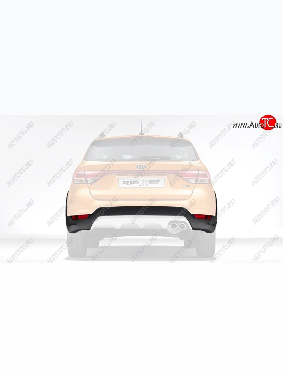 Накладка заднего бампера MOBIS (HYUNDAI/KIA) KIA Rio X-line (2017-2021) (под парктроник)  в Самаре Самарской области