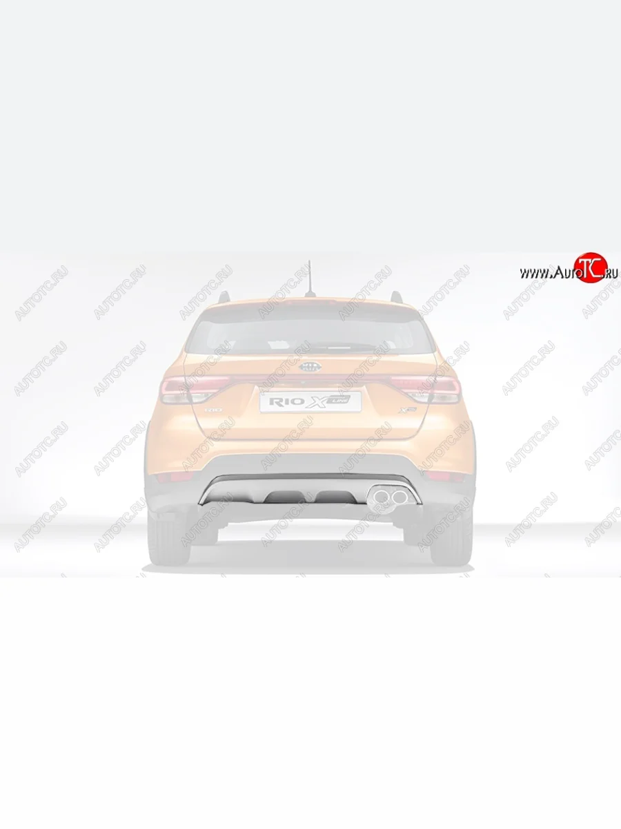 Диффузор заднего бампера MOBIS (HYUNDAI/KIA) (серебристая) KIA Rio X-line (2017-2021)  с доставкой в г. Пермь