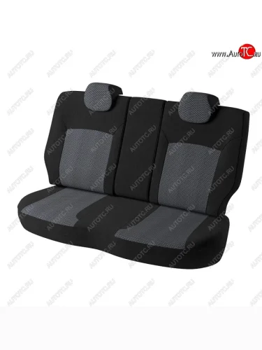 Чехлы для сидений Дублин (жаккард) (Черный, вставка Ёж белый) Daewoo Gentra седан (2005-2011)