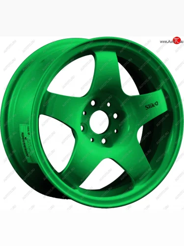 Кованый диск Slik Sport 6.5x15 (Зеленый) 6.5x15/4-5x98-120 D54.1-72.6 (Цвет: Зеленый) 