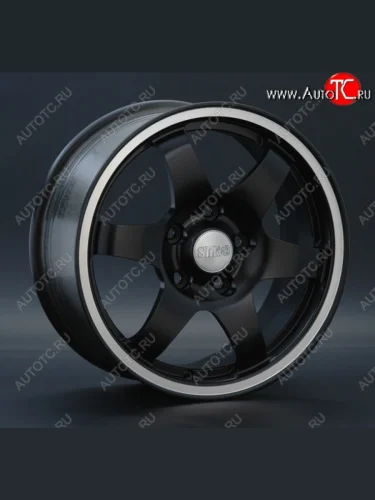 Кованый диск Slik Sport 6.5x15 (Черный матовый с полированым ободом MBL) (Цвет: Черный матовый с полированным ободом MBL) 