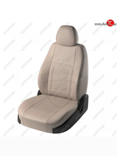 Чехлы для сидений Lord Autofashion Турин (экокожа) (Бежевый, вставка Бежевая) Chevrolet Cruze J300 седан дорестайлинг (2009-2012)