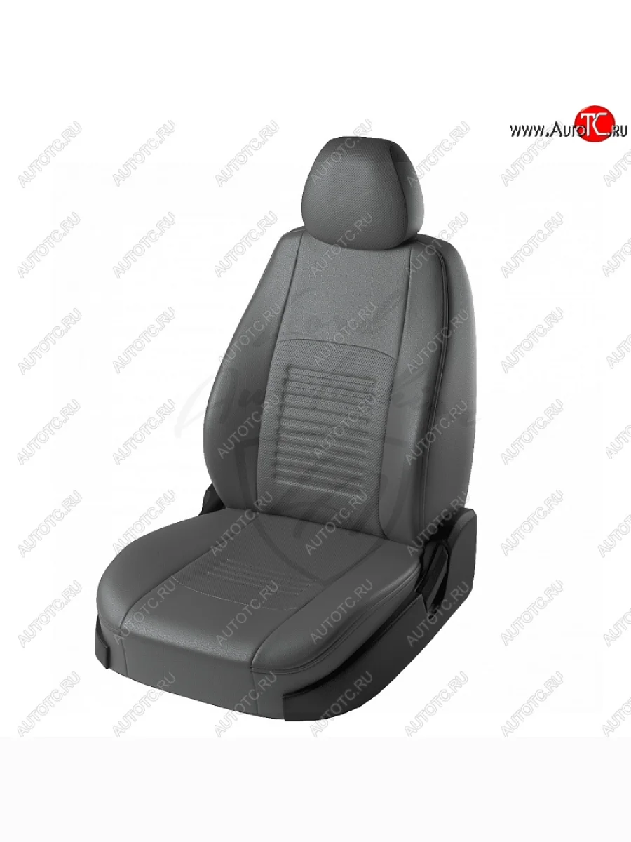 Чехлы для сидений Lord Autofashion Турин (экокожа) Chevrolet Cruze J300 седан дорестайлинг (2009-2012) (Серый, вставка Серая)  в Перми Пермском крае