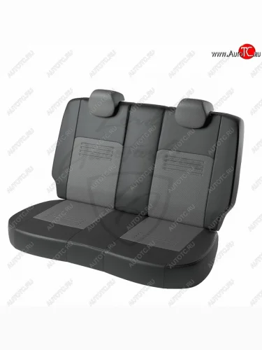 Чехлы для сидений (Titanium) Lord Autofashion Турин (экокожа) (Чёрный, вставка серая) Ford EcoSport дорестайлинг (2013-2019)