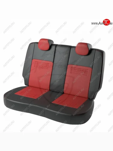 Чехлы для сидений Lord Autofashion Турин (экокожа) (Чёрный, вставка красная) Ford Fiesta 6 хэтчбэк 5 дв. рестайлинг (2012-2019)