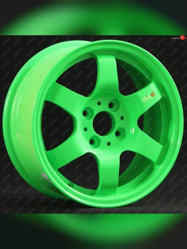 Кованый диск Slik Classik 6x15 (RAL 6038 ярко-зеленый) 6.5x15/4-5x98-120 D54.1-72.6 (Цвет: RAL 6038 ярко-зеленый) 