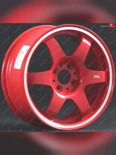 Кованый диск Slik Classik 6x15,5 (Красный с полированым ободом) 6.5x15/4-5x98-120 D54.1-72.6 (Цвет: Красный с полированным ободом) 