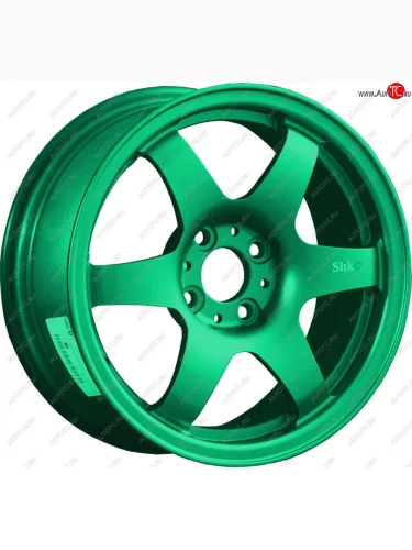 Кованый диск Slik Classik 6x15,5 (Candy изумрудно-зеленый) 6.5x15/4-5x98-120 D54.1-72.6 (Цвет: Candy изумрудно-зеленый) 