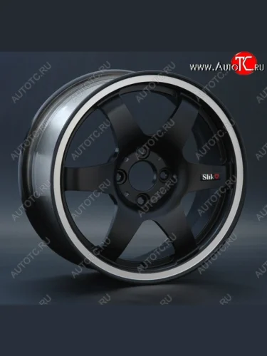 Кованый диск Slik Classik 6x15,5 (Черный глянцевый с полированым ободом) 6.5x15/4-5x98-120 D54.1-72.6 (Цвет: Черный глянцевый с полированным ободом) 