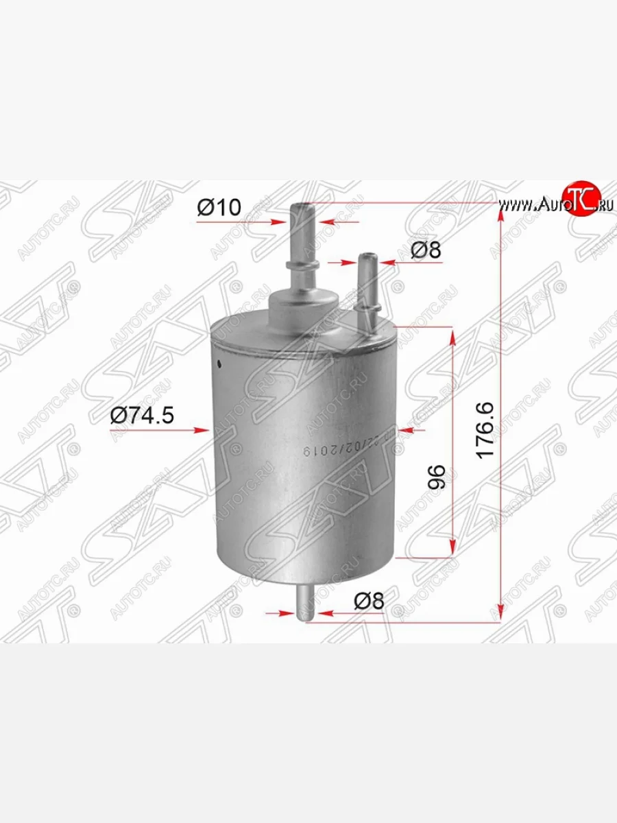 Топливный фильтр SAT (1.8/2.4/3.0/4.2) Audi A6 C6 дорестайлинг, седан (2004-2008)  с доставкой в г. Керчь