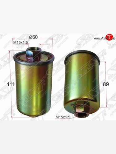 Топливный фильтр SAT Cadillac Escalade  GMT820 джип 5 дв. (2001-2006), Chevrolet Blazer  S15 (1995-1997), Chevrolet Suburban  8 (1990-1994), Daewoo Espero (1990-1999), Daewoo Nexia  дорестайлинг (1995-2008), Land Rover Discovery  2 L318 (1998-2004), Land Rover Freelander  1 (1997-2006), Land Rover Range Rover  2 P38A (1994-2002)