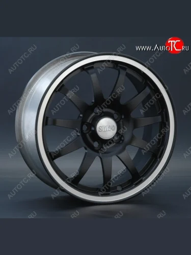 Кованый диск Slik Classik 6.5x15 (Черный глянцевый с полированым ободом) (Цвет: Черный глянцевый с полированным ободом) 