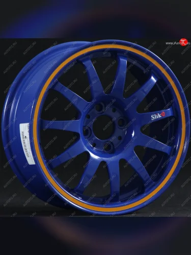 Кованый диск Slik Classik 6.5x15 (Синий с желтой полосой) (Цвет: Синий с желтой полосой) 