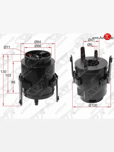 Топливный фильтр SAT Toyota Avensis ( T250 седан,  T250 универсал) (2003-2008) дорестайлинг, рестайлинг