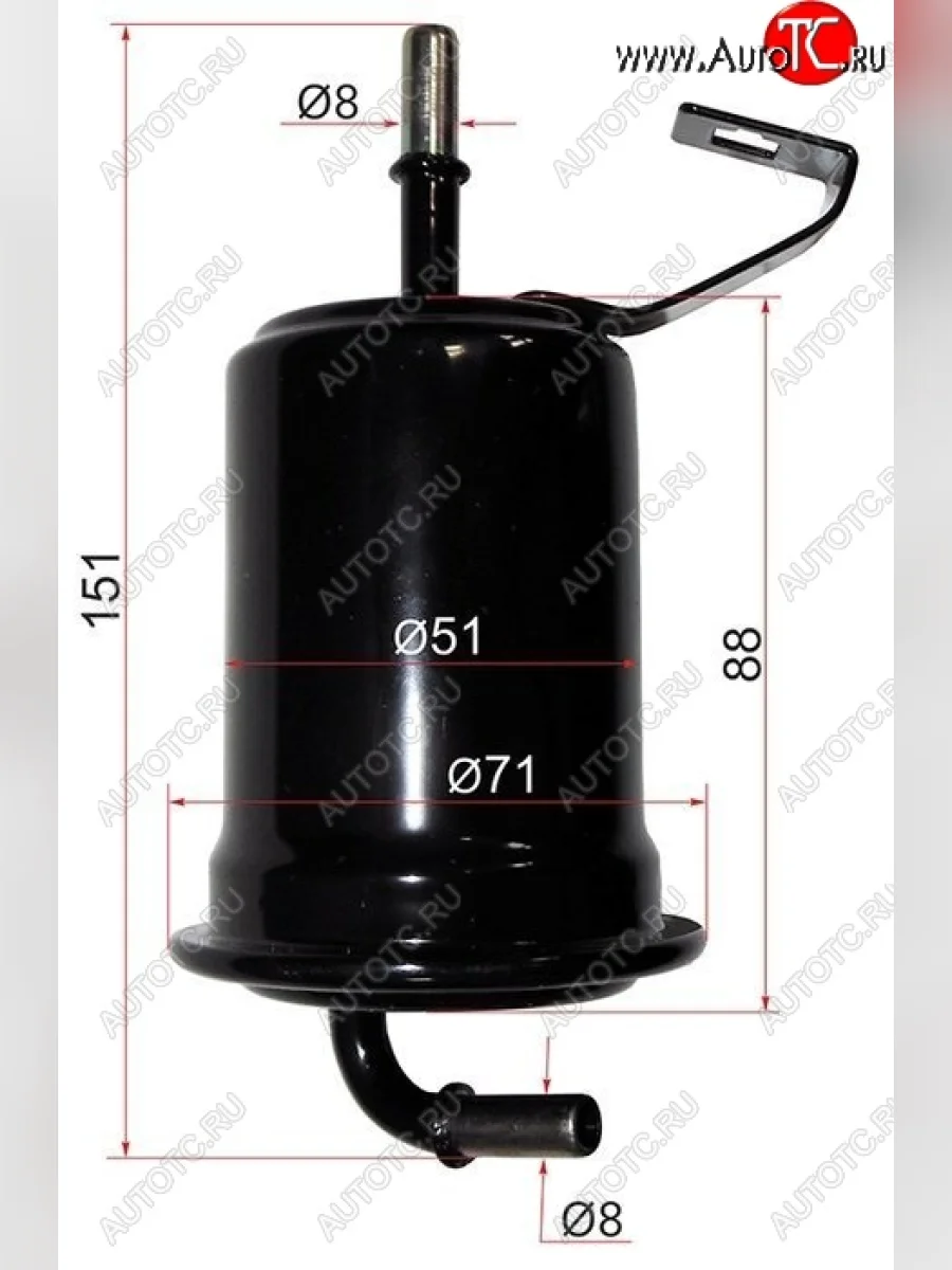 Топливный фильтр SAT  Toyota  4Runner  N210, Hilux Surf  N210, Land Cruiser Prado  J120  в Перми Пермском крае