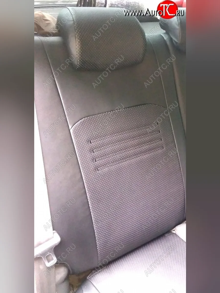 Чехлы для сидений Lord Autofashion Турин (экокожа) Skoda Kodiaq 1 NS7 дорестайлинг (2017-2021) (Чёрный, вставка чёрная)